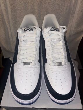 Nike Air Force 1 Low in White and Navy